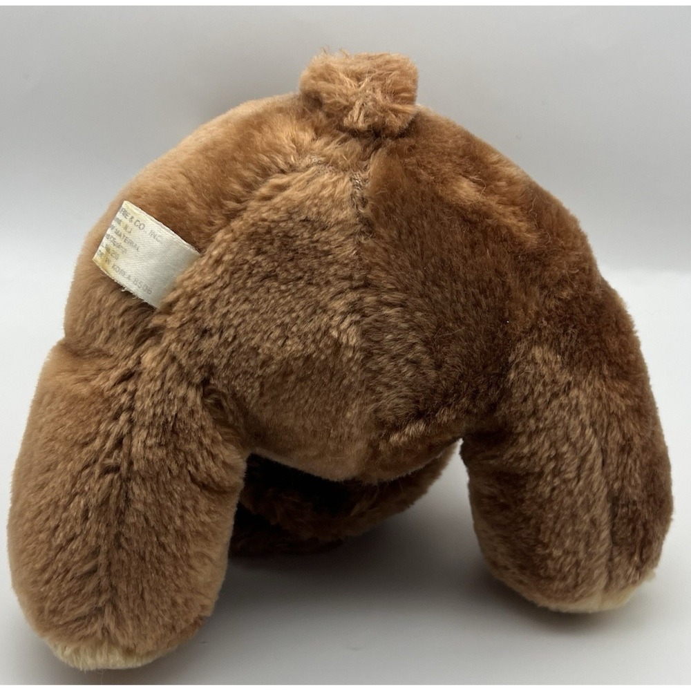 Vintage Plush Bear Hugging Mamma & Baby Teddy Approx 9" Stuffed Animal Brown - Picture 14 of 16